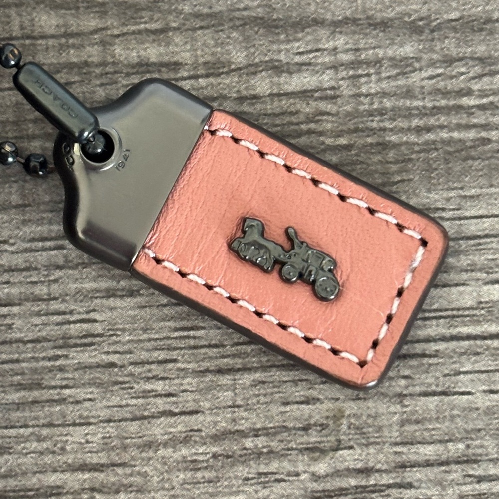 EUC Coach Clutch with Tea Rose Appliqué - Picture 7 of 14